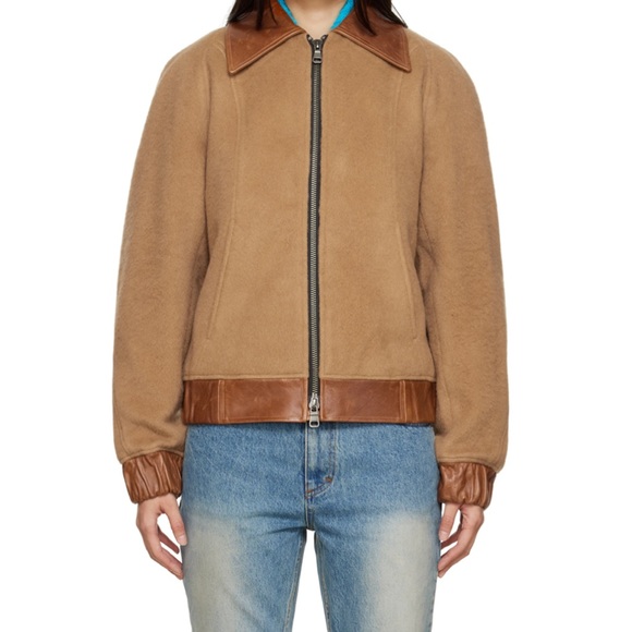 NWT Anderson Bell Beige Brushed Bomber - Picture 4 of 6